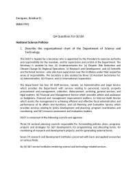 National Science Policies and Human Flourishing: Questions and Exercises for GE106