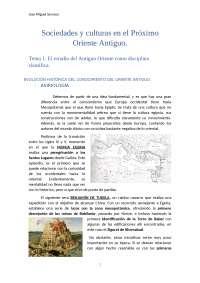 Cultura y Sociedades del Próximo Oriente Antiguo.