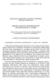 Metody badania bakteriofagów występujacych w glebie