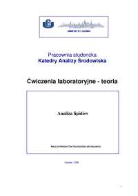 Analiza lipidów - analiza produktów pochodzenia 