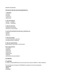 Análisis de Sistemas I: Métodos de Recopilación de Requerimientos y Factibilidad