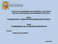 Planeamiento de los sistemas electricos