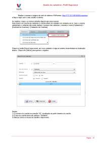 Gestão de Cadastros: Perfil de Segurança - Instruções para Uso