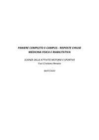 Paniere MEDICINA FISICA E RIABILITATIVA eCampus (prof. Fusi) - RISPOSTE CHIUSE (2020)