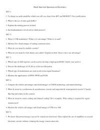 MOCK INTERVIEW QUESTIONS ON ELECTRONICS