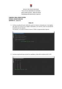 Programacion Orientada a Objetos - Docsity