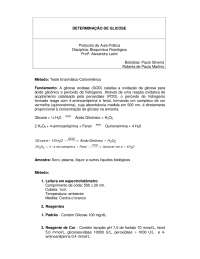 Relatório de dosagem de glicose pelo espectrofotometro