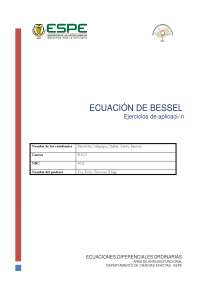 Ejercicios resueltos de ecuaciones diferenciales de Bessel