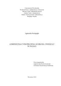 Administracyjnoprawna ochrona zwierząt w Polsce