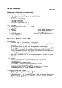 CLAS111 Lecture Notes