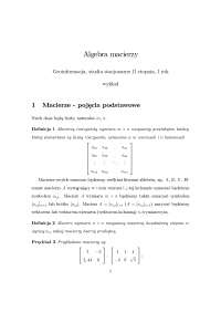Algebra macierzy: definicje, przykłady, dzialania