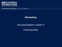 Übungsaufgaben+Lösungen: Produktpolitik