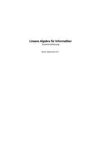 Lineare Algebra für Informatiker SS 2017 - Zusammenfassung