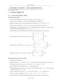 Lineare Algebra II KIT - Zusammenfassung