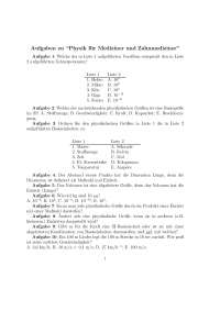 Aufgaben mit Lösungen zu “Physik f¨ur Mediziner und Zahnmediziner”