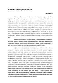 Resenha e Redação Científica