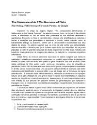Resumo "The unreasonable Effectiveness of Data"