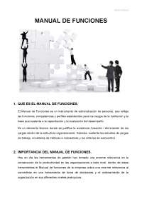 Manual de Funciones: Guía para la Gestión de Personal