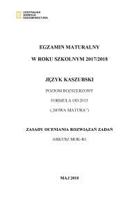Język kaszubski, poziom rozszerzony - egzamin maturalny