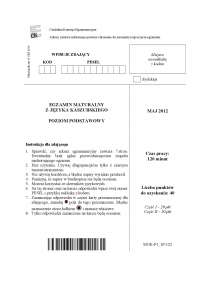 Język kaszubski, poziom podstwowy - egzamin maturalny