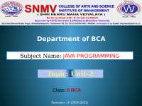 Java programming PPT