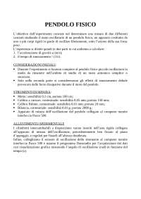 Relazione: pendolo fisico