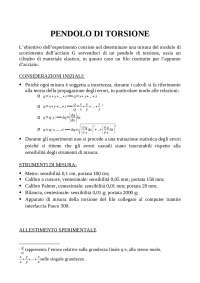 Relazione: Pendolo di torsione