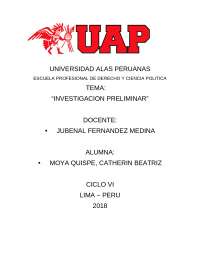 INVESTIGACION PRELIMINAR - Docsity