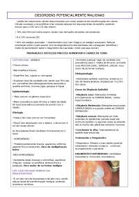 Desordens potencialmente malignas