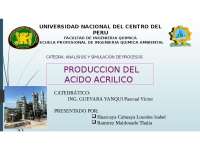 ACIDO ACRILICO POR OXIDACION DEL PROPILENO