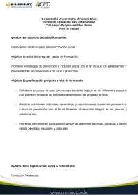 plan de trabajo,de la materia responsabilidad social de uniminuto este trabajo es en grupo