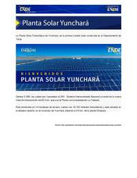 Planta Solar Fotovoltaica de Yunchará