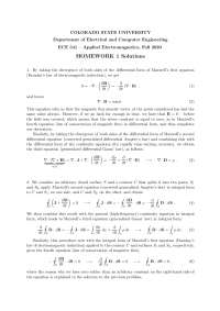 ECE 541 Applied Electromagnetics Homework 1 Solution - Docsity