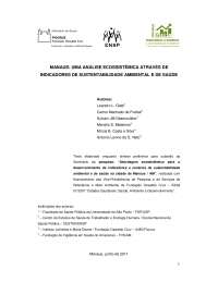 MANAUS: UMA ANÁLISE ECOSSISTÊMICA ATRAVÉS DE INDICADORES DE SUSTENTABILIDADE AMBIENTAL E DE SAÚDE