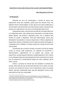 DESAFIOS DA INCLUSÃO ESCOLAR DO ALUNO COM ESQUIZOFRENIA