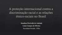 Artigo - A produção internacional contra a discriminação racial