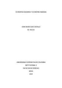 ECONOMIA SOLIDARIA Y ECONOMIA NARANJA