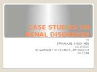 Case Studies on Renal Disorders: A Guide for Medical Students