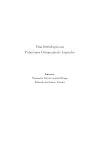 Uma Introdução aos Polinômios Ortogonais de Legendre