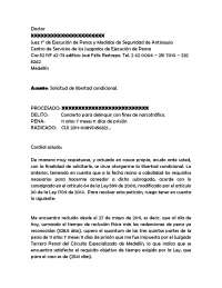 minuta solicitud de libertad condicional