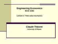 Engineering Economics Lecture 2