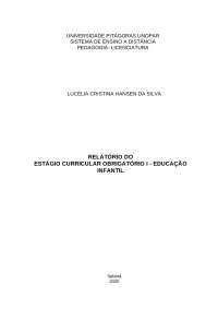 relatório de estágio educação infantil