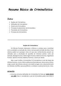 Resumo Básico de Criminalística