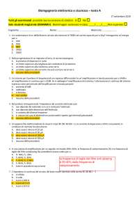 Collezione quiz Bioingegneria elettronica e sicurezza