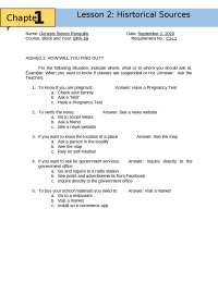 Activity: Historical Sources | Assignments History | Docsity