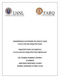 CATALOGO DE ARQUITECTURA MEXICANA