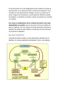 Ciclo geoquimico del azufre