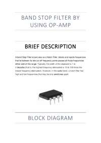 Band Stop Filter using Operational Amplifier