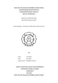 RPP MATERI HUKUM NEWTON