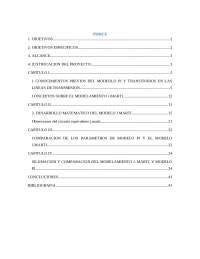 MODELAMIENTO DE LAS LINEAS DE TRANSMISION Y COMPARACION MODELO PI-MODELO J. MARTI